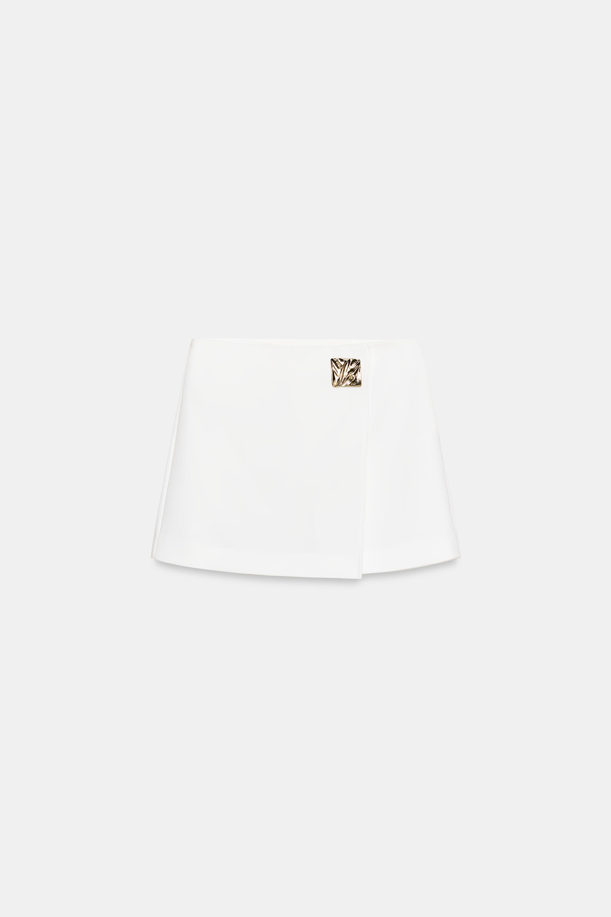 JUPE-PANTALON ASYMÉTRIQUE À DÉCOR